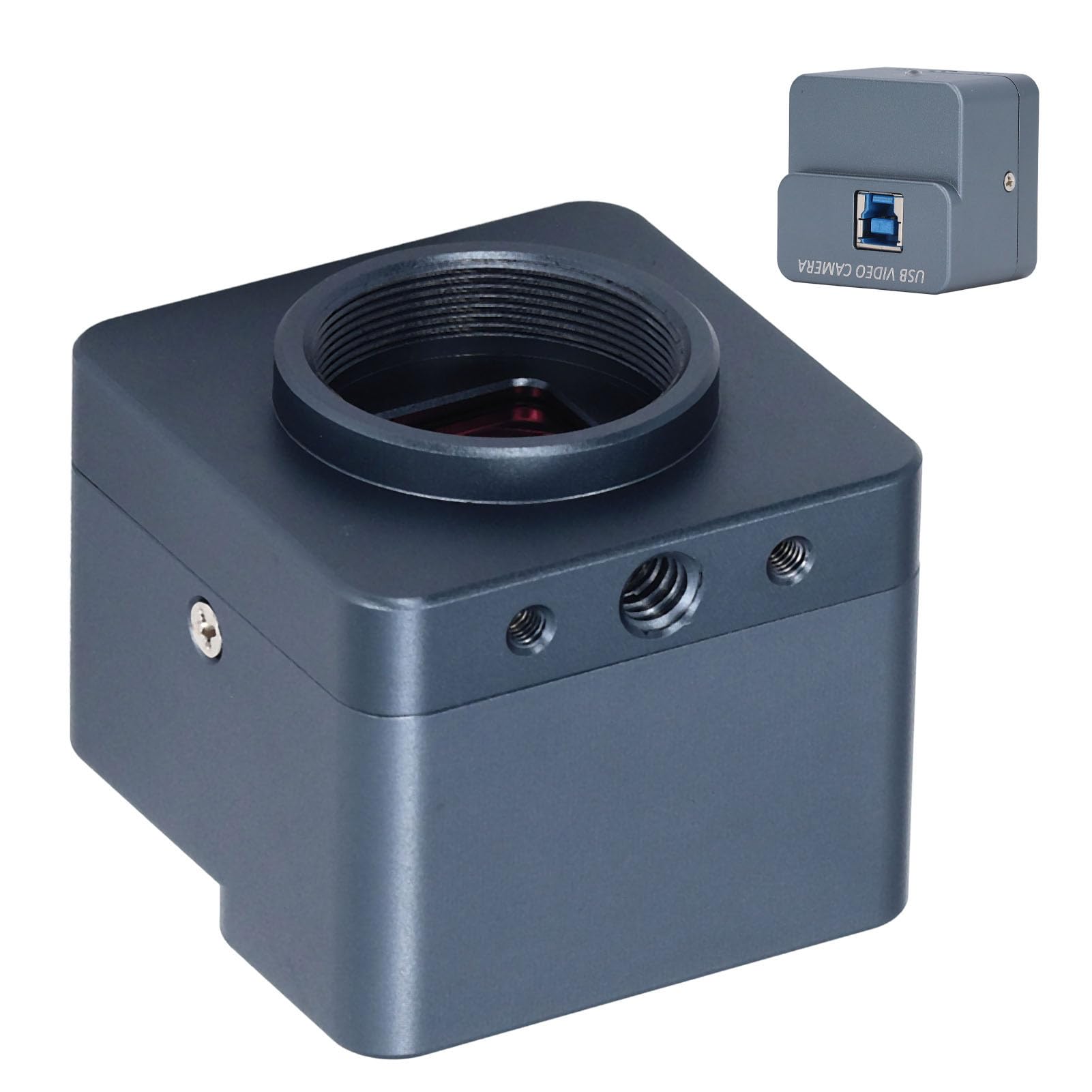Aramox Elektronisches Okular, Digitaler USB-Mikroskop-Imager, 8 MP, 4K-UVC-Kamera, Okular mit Progressiver Abtastung, Weißabgleich und Messung für den Naturwissenschaftlichen Unterricht Im