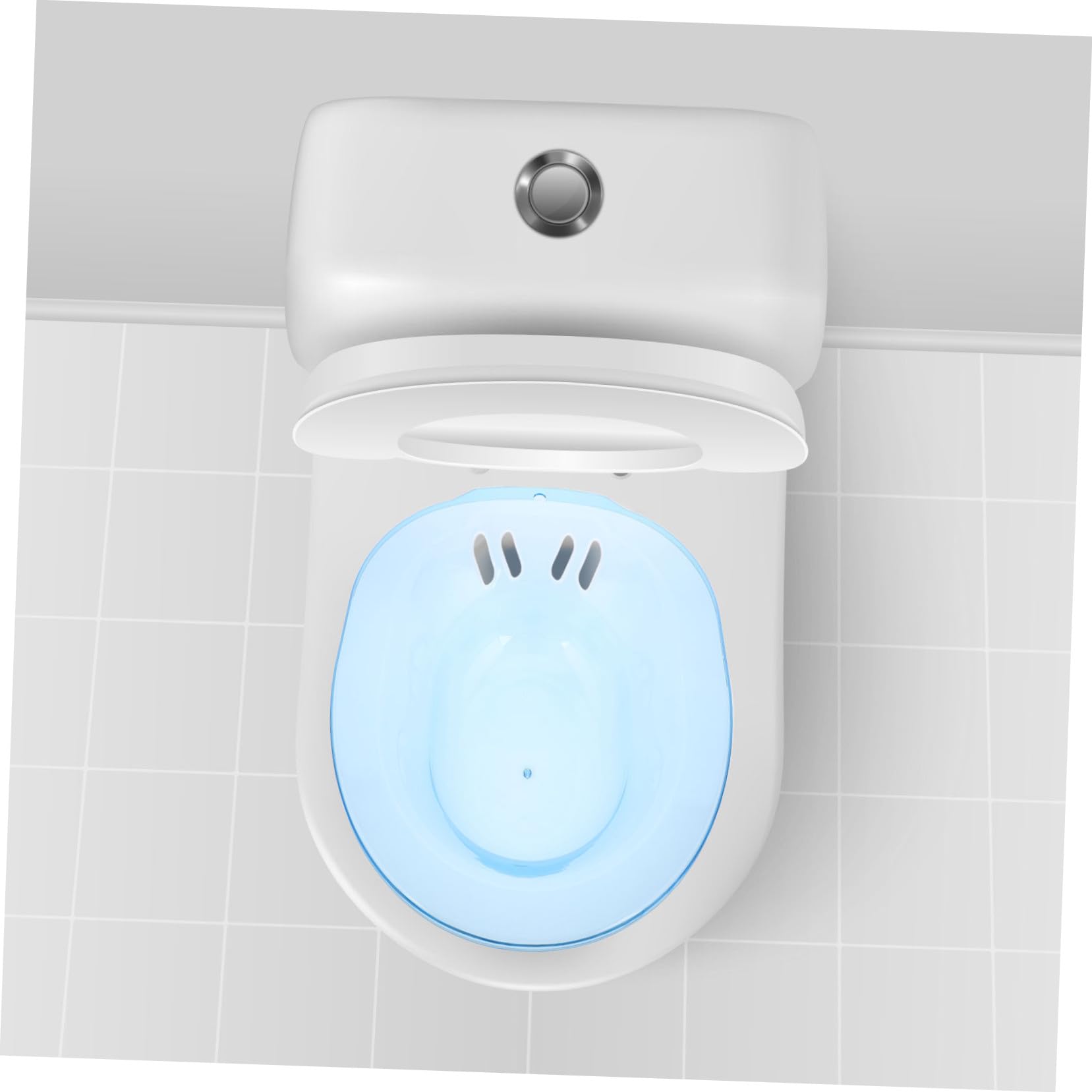 Bidé para Baño de Asiento de Plástico Azul para Posparto | Asiento del Inodoro, Uso Doméstico Residencias, Diseño Cómodo y Ergonómico