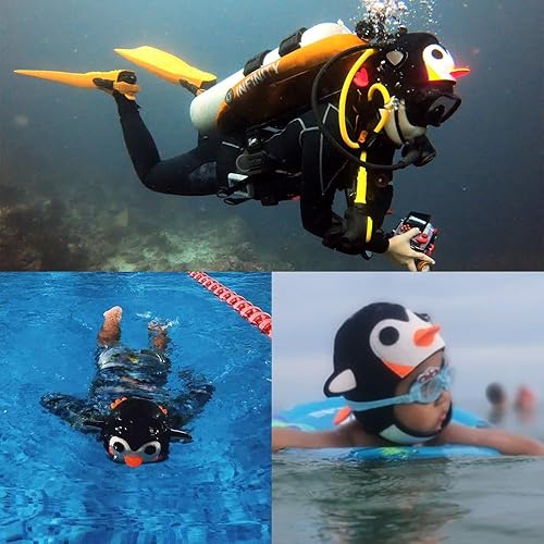 Miniatura 7 de Capucha de neopreno con orejas de gato de 0.118 pulgadas (0.118 in) para mujeres y niños, gorro de buceo, capucha térmica para surf con ventilación