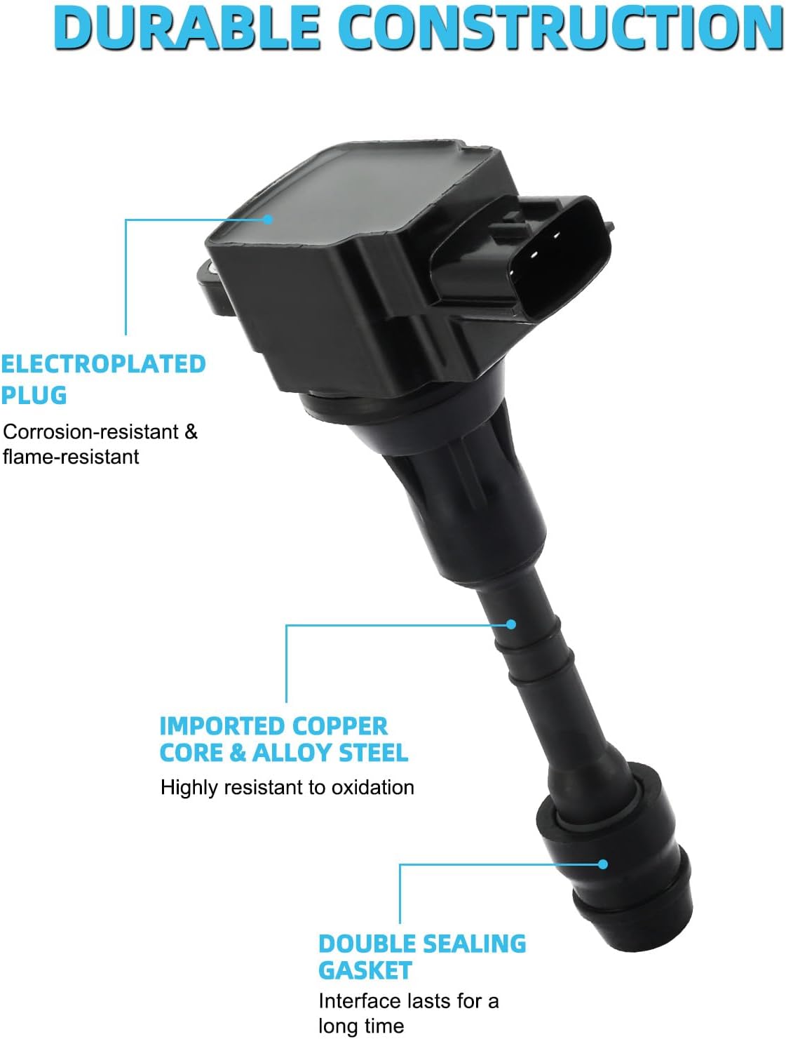 Set Of 8 UF482 Ignition Coil Pack & Iridium Spark Plugs (4.5L Only) For INFINITI FX45 2003-2008 M45 2003-2010 Q45 2002-2006, Replace # UF510 UF568 IGC0004 22433AR215 6734021 5C1482