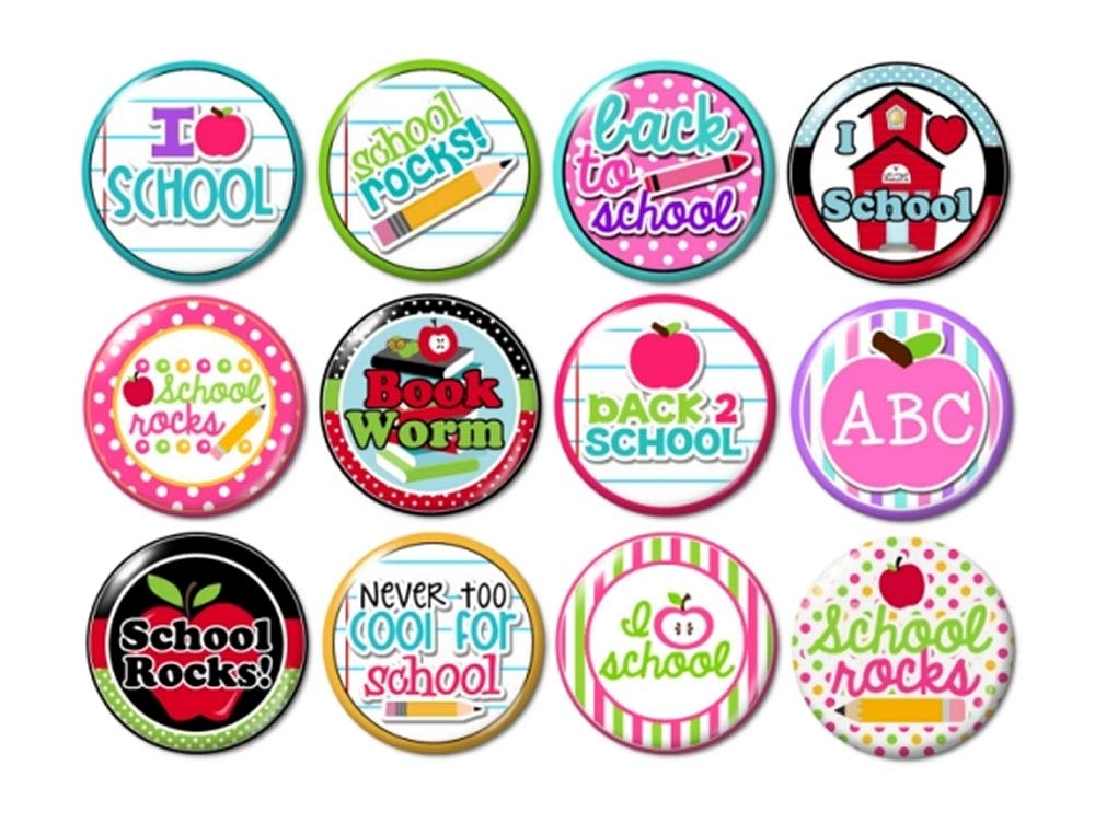 I Love Buttons School Pins