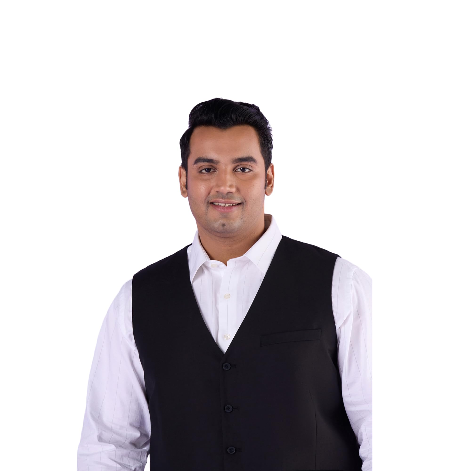 big hello – the plus life Men's Viscose Polyester Vest coat Plus Size Waist Coat - (Black)-picture-25