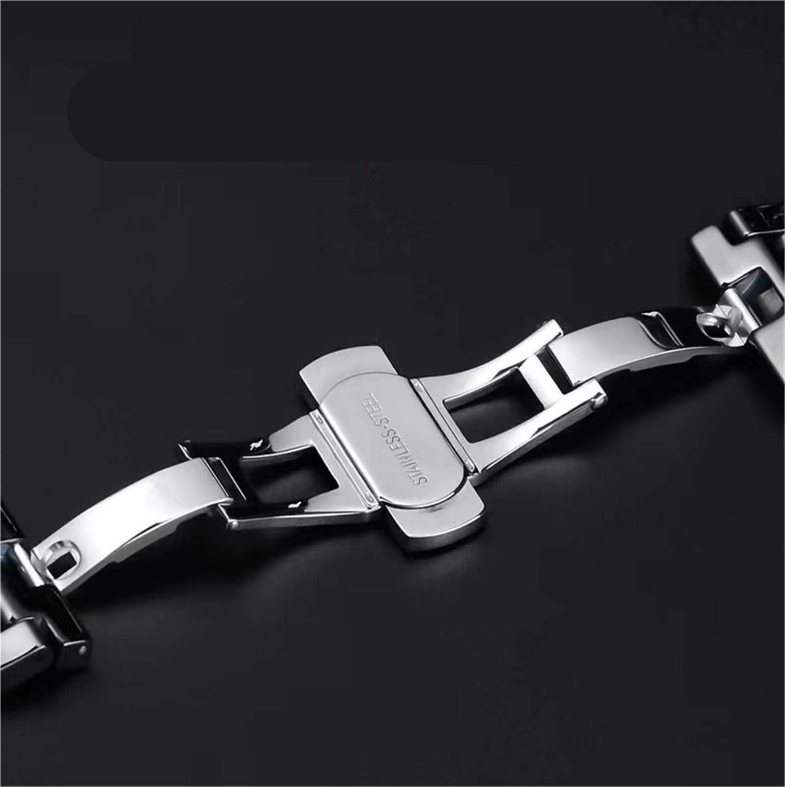 Cinturino in ceramica 18mm 20mm 22mm Cinturino Design a sgancio rapido Chiusura pieghevole in acciaio inossidabile Accessori for orologi di ricambio unisex
