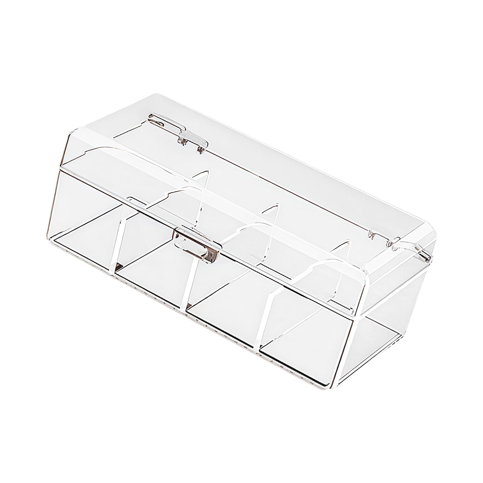 Kalttoy Decorative Hair Accessory Organiser Transparency Storage Container with Lid Ribbons Bobbles Little Girls Clear Hairpin Planner