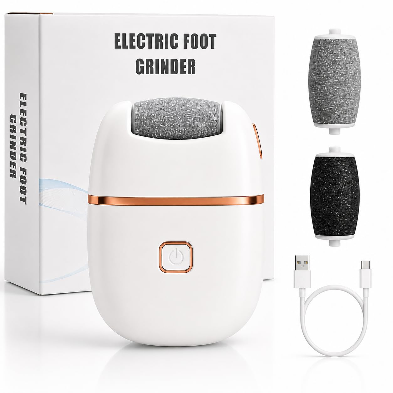 DARKIS Electric Foot Grinder and Pedicure Device | Rechargeable Foot Care Tool with Removable Roller Head, Dual Speed Operation and LED Light | Compact Portable Design with USB Charging Cable-image-30