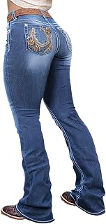 Flamingals Butt Lifting Bootcut Stretchy Casual Fall Winter Trendy Jeans | Flare Leg Jeans for Women, Bootcut Jeans for Women, Stretch Comfort, Stretchy, Butt Lifting