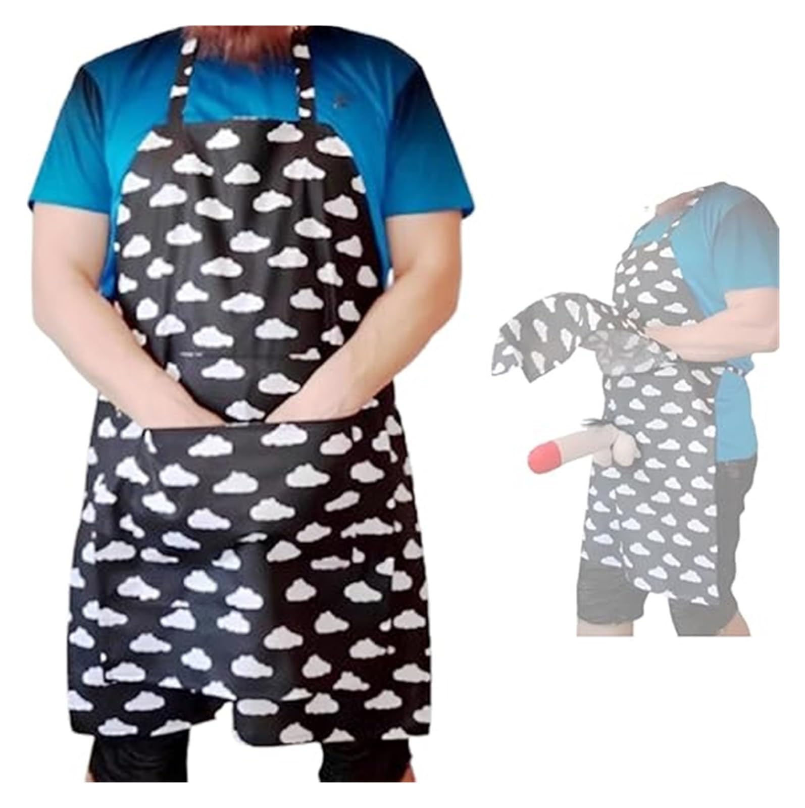 Anglocrate Unisex D The Ultimate Gag Gift Apron | A Surprise Hiding In The Pocket! Funny Apron With Penisunder, Novelty Kitchen Apron For Adult(D)