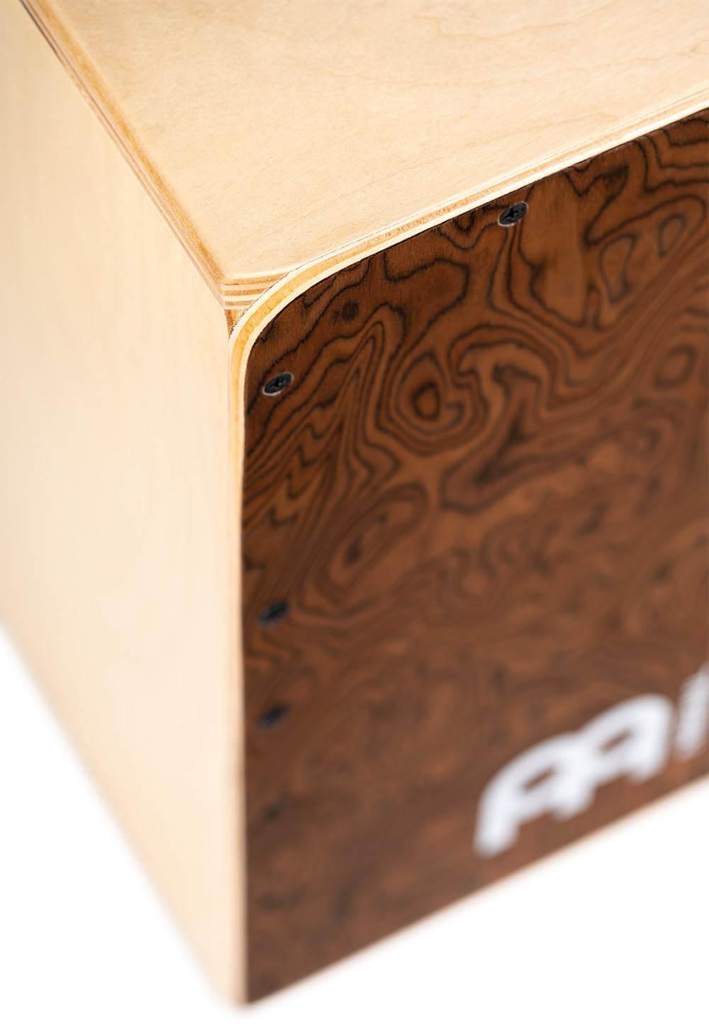 Meinl Percussion Snarecraft Cajon Instrument - Drum Box Compatto con 2 Cordiere - Superficie di Suono Radica (SC80BW)