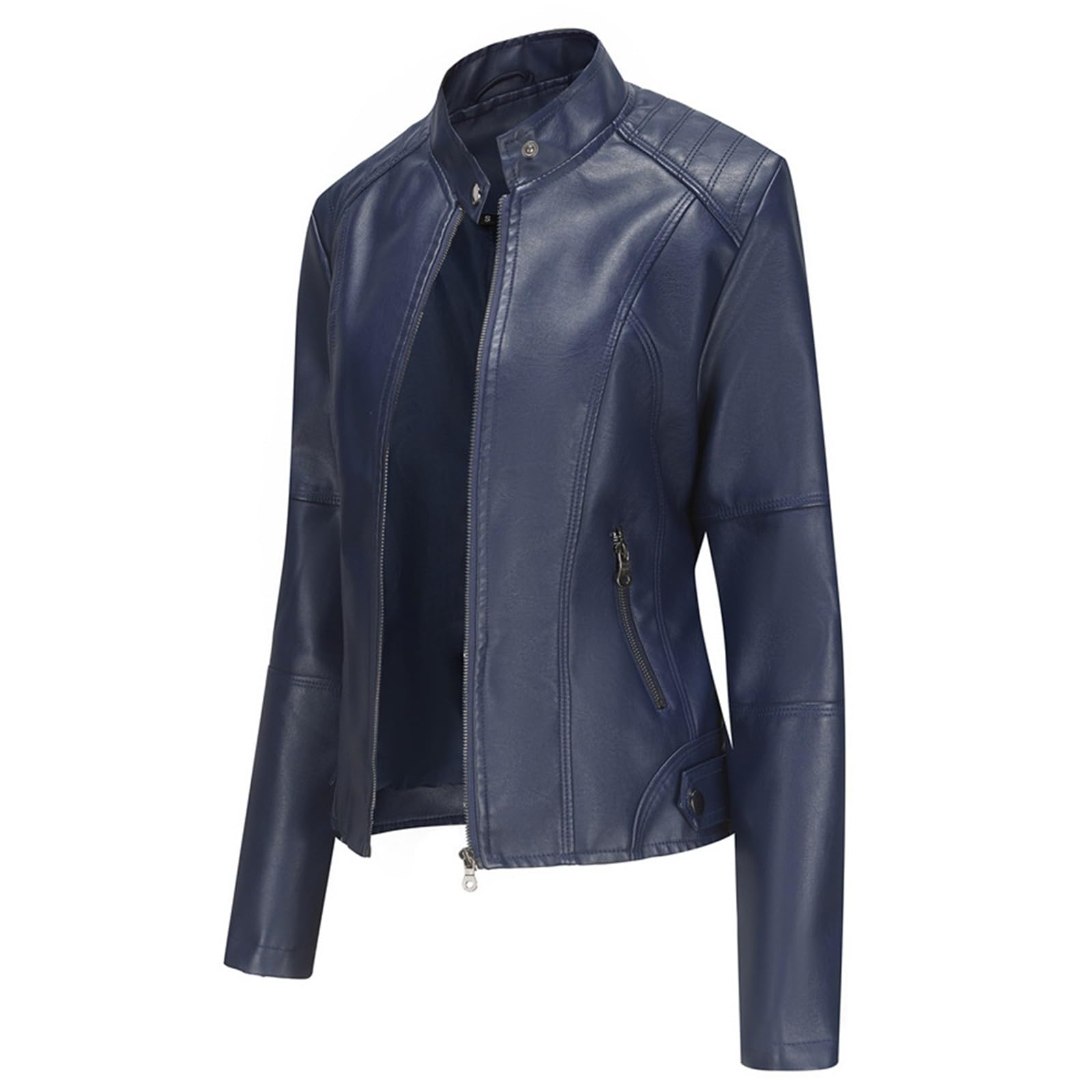 Veste Cuir Femme Mi Saison Jacket Imperméable Vêtements Legere Chic Blouson Manteau Printemps Bombers Elegant Courte en Perfecto Entre D'Été Demi Softshell