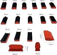Vista 2 de Hand Sanding Block Set of 16,Interchangeable Assorted Contoured Profile Sanding Pad Kit,Hook and Loop Abrasive Sanding Chassis for Sand Wood