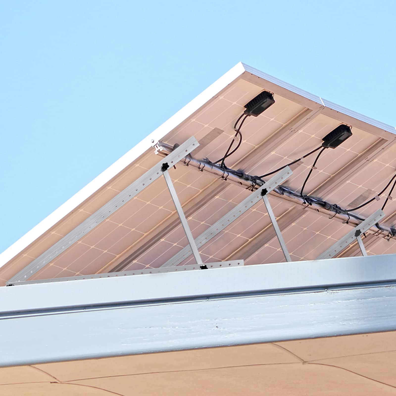UISEBRT Soporte de Inclinación para Panel Solar de 104 cm - Plegable, para Techo de Barco, Autocaravana - 2 Unidades