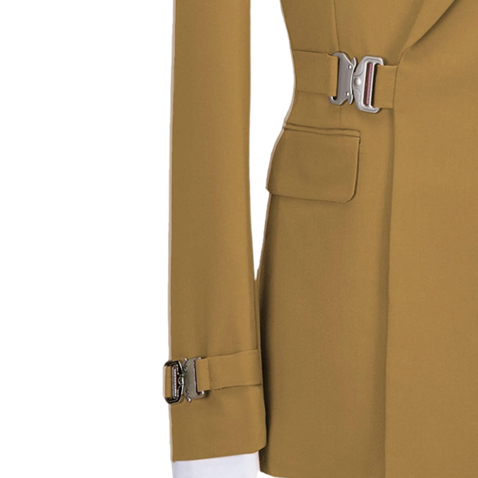 Abito da Uomo 2 Pezzi Slim Fit per Uomo Business Casual Smoking con Chiusura in Metallo per Matrimonio Ballo di fine Anno