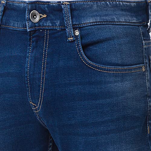 Image of Spykar Men's Kano Slim Fit Mid-Rise Jeans (Ankle Length)