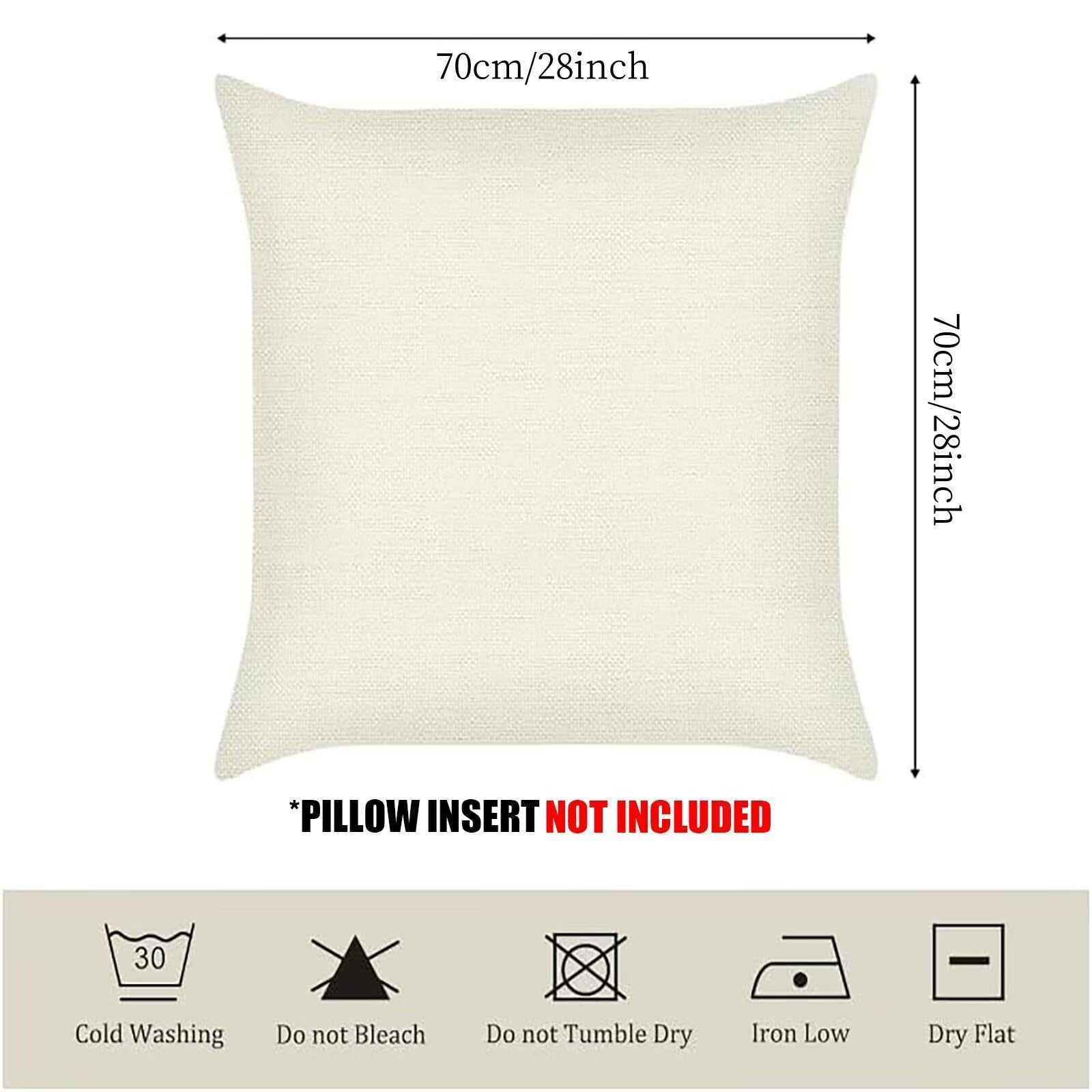 Ciemnoniebieska poszewka na poduszkę 70 x 70 cm, zestaw 4 sztuk, wodoszczelna, lniana poszewka na poduszkę, grafika, na sofę, kwadratowa poduszka dekoracyjna do pokoju, dekoracja salonu, z ukrytym