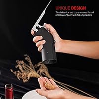 Vista 4 de Sacacorchos de palanca vertical para abridor de vino, sacacorchos de camarero con cortador de láminas para bar, restaurante, fiestas con camareros