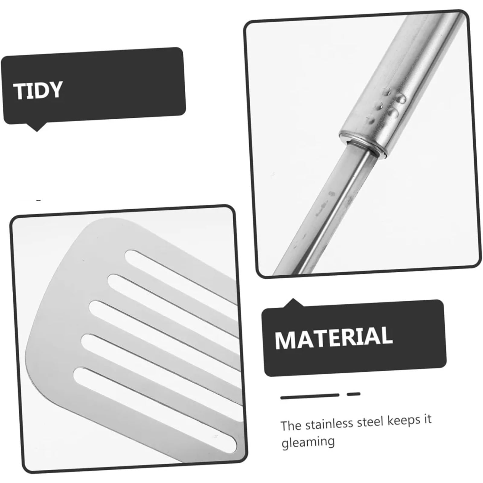 Pala de cocina acero inoxidable 4PCS, espátula Para Cocina
