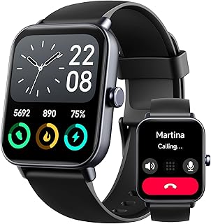 Smart Watch for Women Men, 1.8" Fitness Tracker with Heart Rate Monitor, Activity Tracker, Step Counter, Sleep Monitor, Calorie Counter, IP68 Waterproof Smartwatch for Andriod IOS