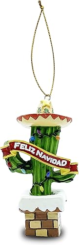 Miniatura 3 de Adorno navideño de resina con diseño de cactus de Charro Feliz Navidad (Arizona, Namedrop)