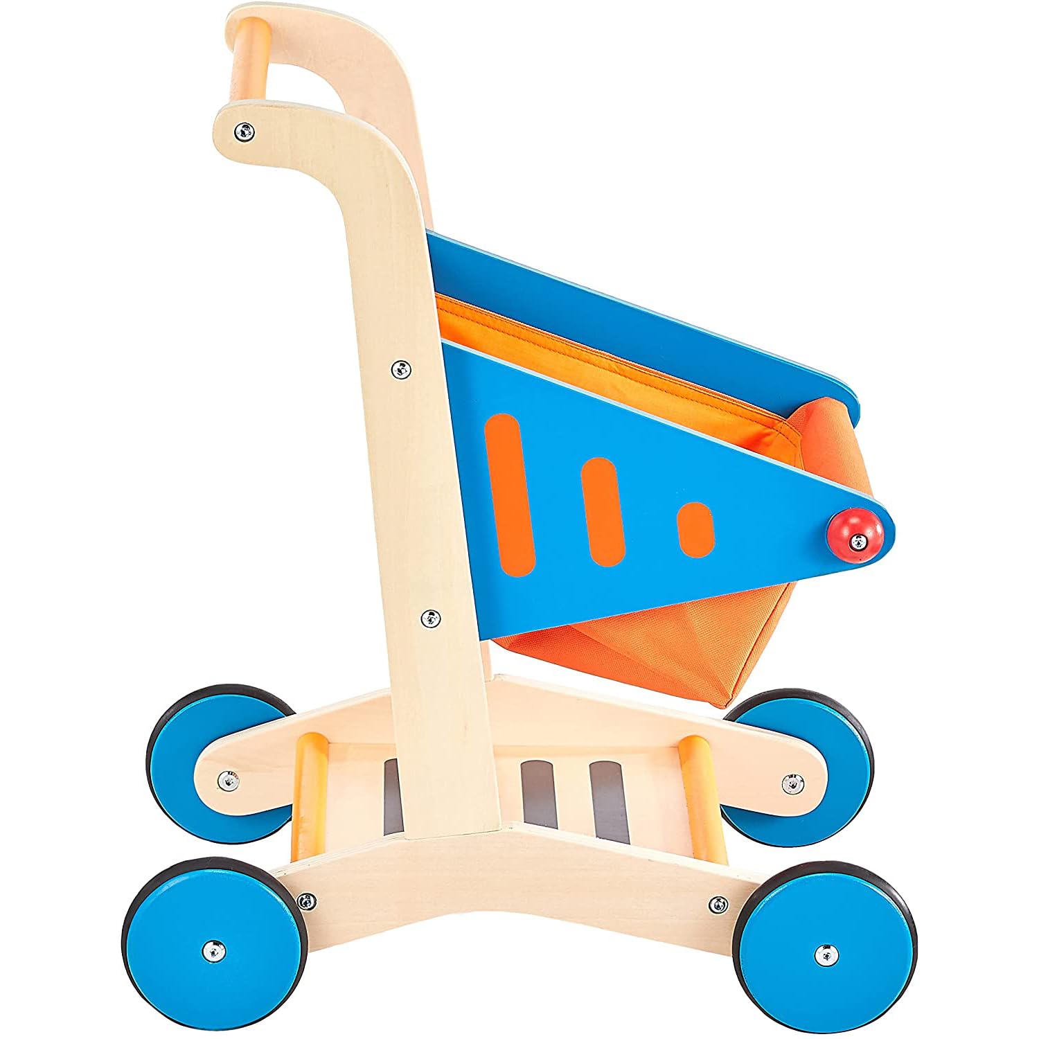 Hape E3123 Wooden Shopping Trolley, Multicolor, M
