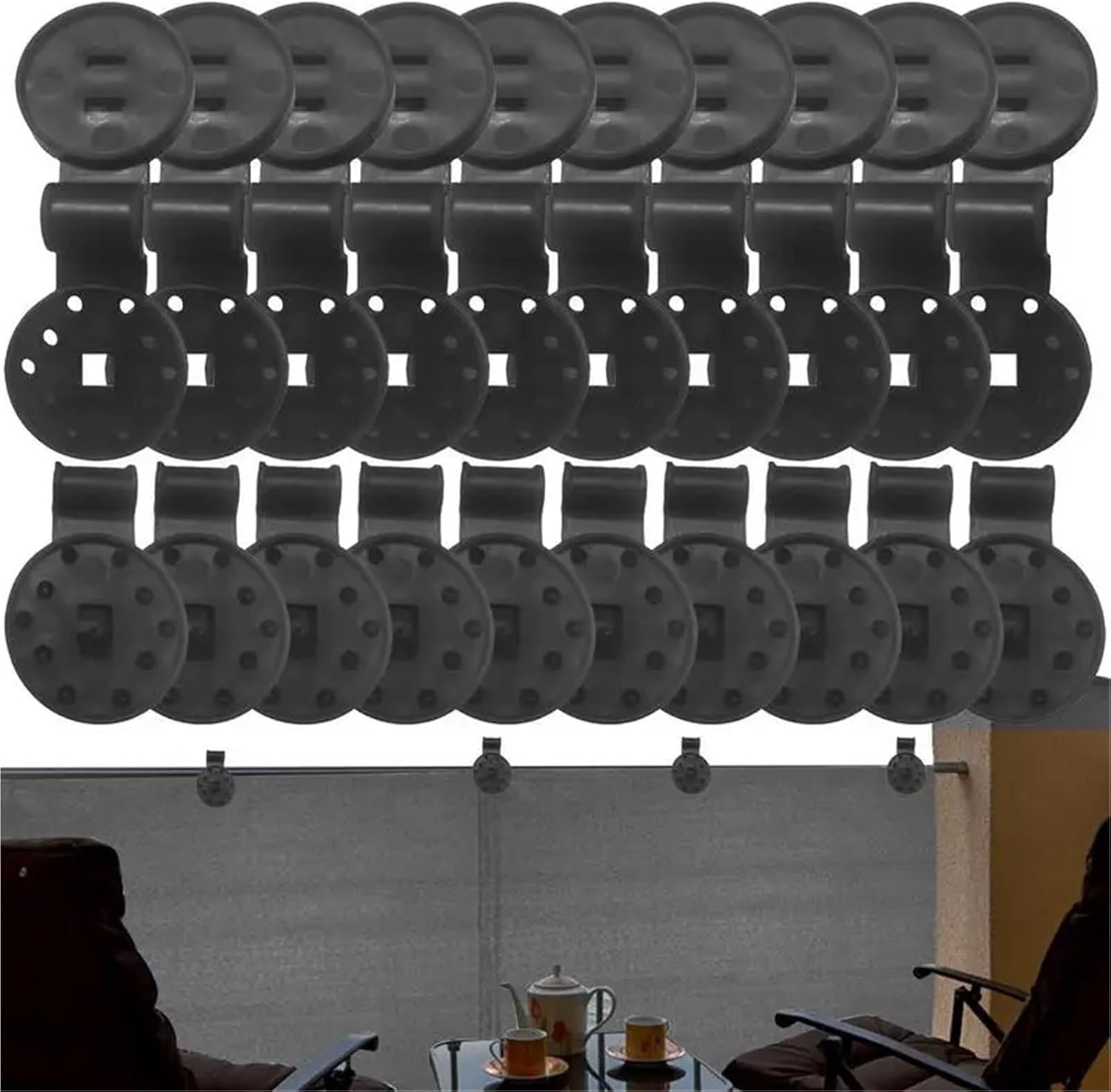 Shade Cloth Clips 200pcs Sun Shade Net Clip Garden Netting Hook for Sun Shade Sail Tarpaulin Mesh Canopy Fence