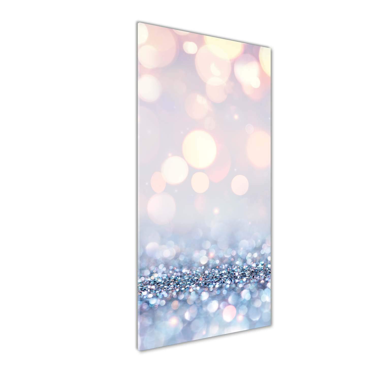 Tulup Acrylglas - 50x125cm - Bild Acrylglas Deko Wandbild Kunststoff/Acrylglas Bild - Dekorative Wand Küche & Wohnzimmer - Glänzender Hintergrund - Silber