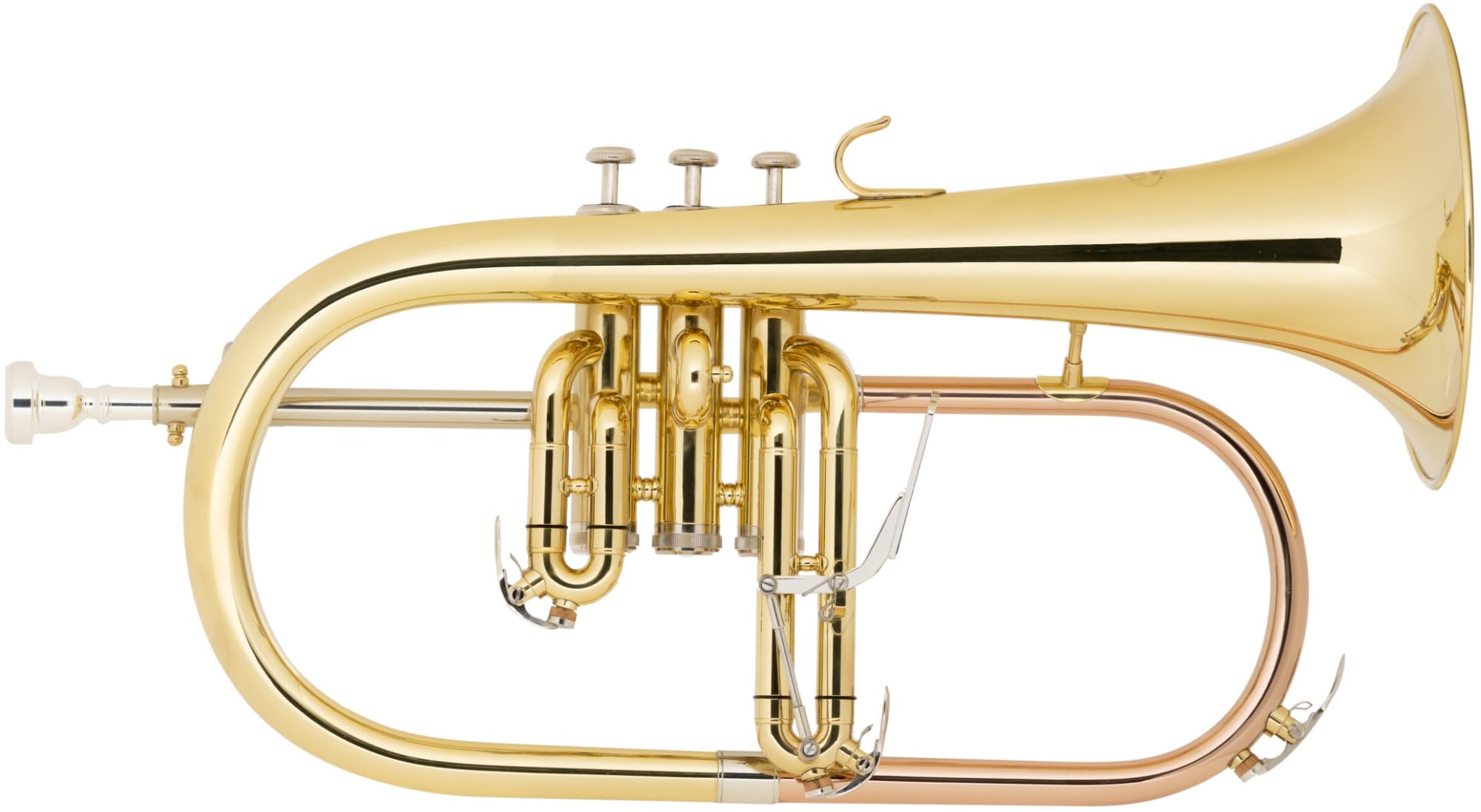 Classic Cantabile FL-26L Bugle (accord Bb, coulisse à levier, 3 clés d’eau, embouchure, étui) laqué