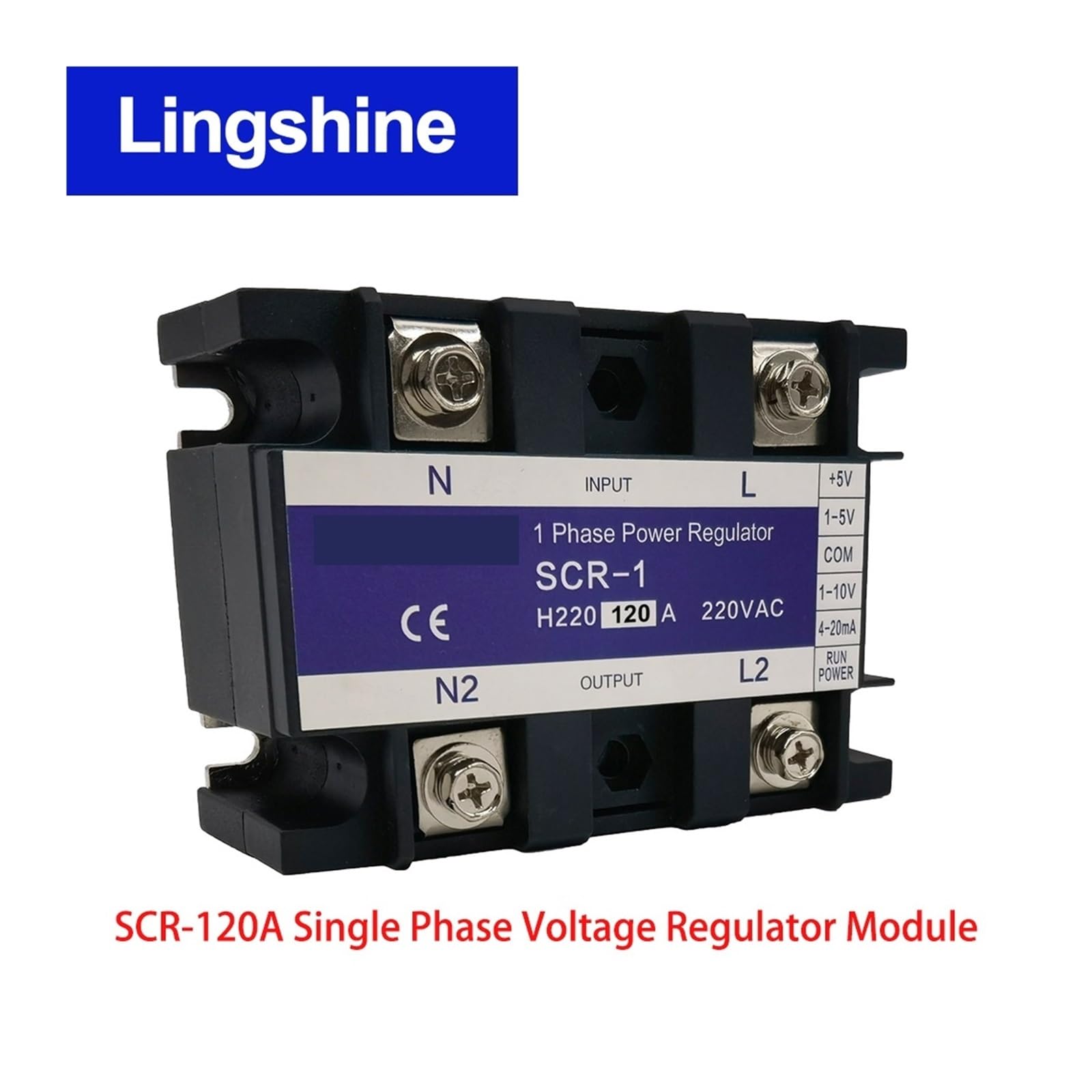 120A SCR-120A Regolatore monofase Modulo regolatore di Potenza Supporto 0-10V 4-20mA 1-5V Segnale di Controllo potenziometro