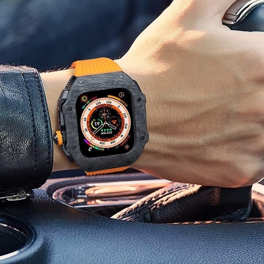 Bracelet caoutchouc Apple Watch 45mm avec kit modification boîtier sport - 5