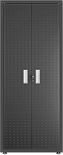 Manhattan Comfort Fortress - Armario alto de metal para garaje en color carbón