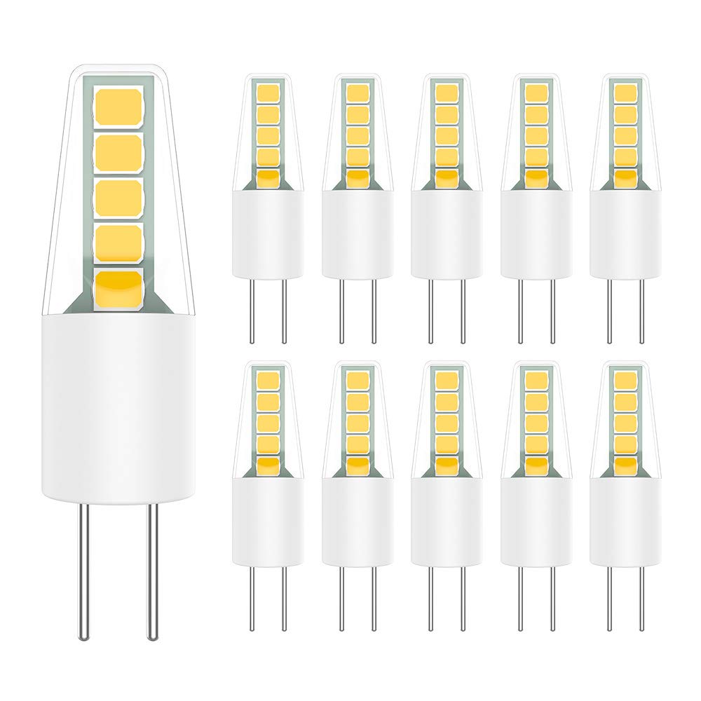 Bdayek One Color Led Bulbs G4 Led Bulb 2W 10 Pack Cob Warm White 3000K 200Lm Equivalent To Halogen 20W Ac/Dc12v