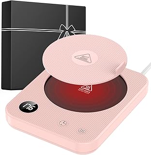 Coffee Warmer for Desk with 3-Temp Settings, Beverage Mug Warmer with Auto On/Off, Coffee Mug Warmer with Auto-Off Timer, Electric Coffee Cup Warmer with Led Digital Display, Warm Gift for Your Love