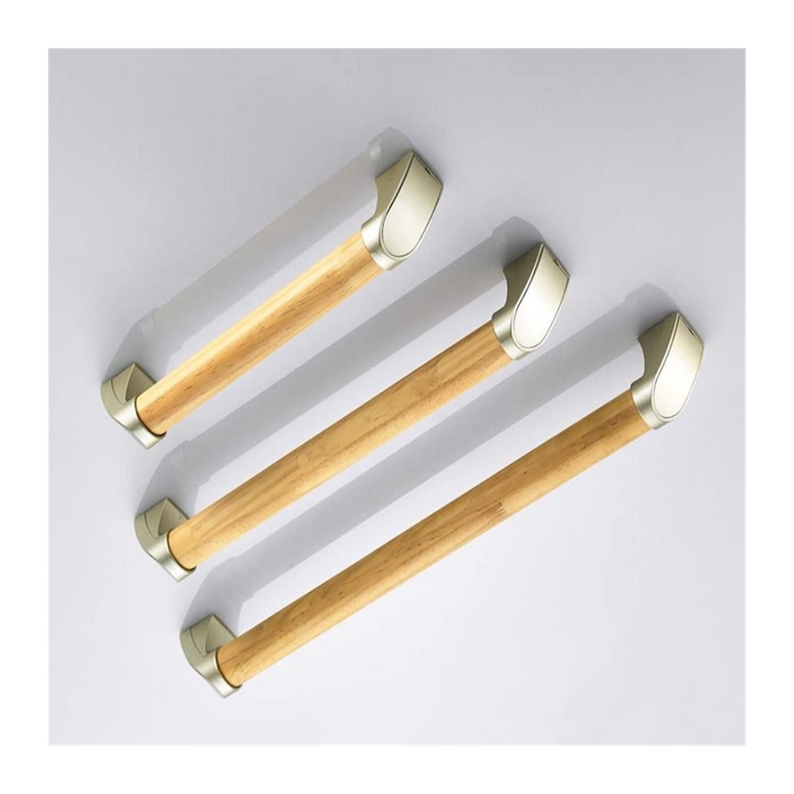 Wdsopk 1 Housewares 34/44/54Cm Solid Wood Bathroom Handrail For The Elderly Disabled Non-Slip Handle Handrail Bathroom Bracket Grab Rail（44Cm）