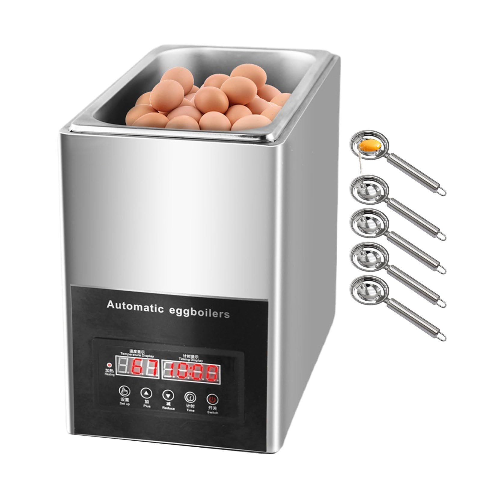 Macchina Professionale per Cuocere Le Uova - Controllo della Temperatura Integrato da 30 A 90 ℃, Cuoci-Uova Elettrico Hot Spring Egg Machine per Uso Commerciale E Domestico