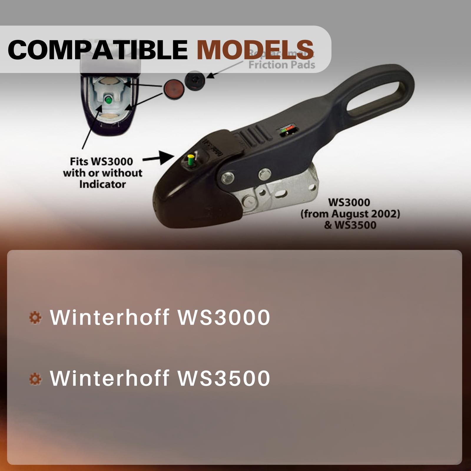 1860601 2 Stück Bremsbacken für Antischlingerkupplung Reibbeläge Ersatz für Winterh0ff WS3000 WS3500 MK2 MK3 Antischlingerkupplung Reibung Pad Set