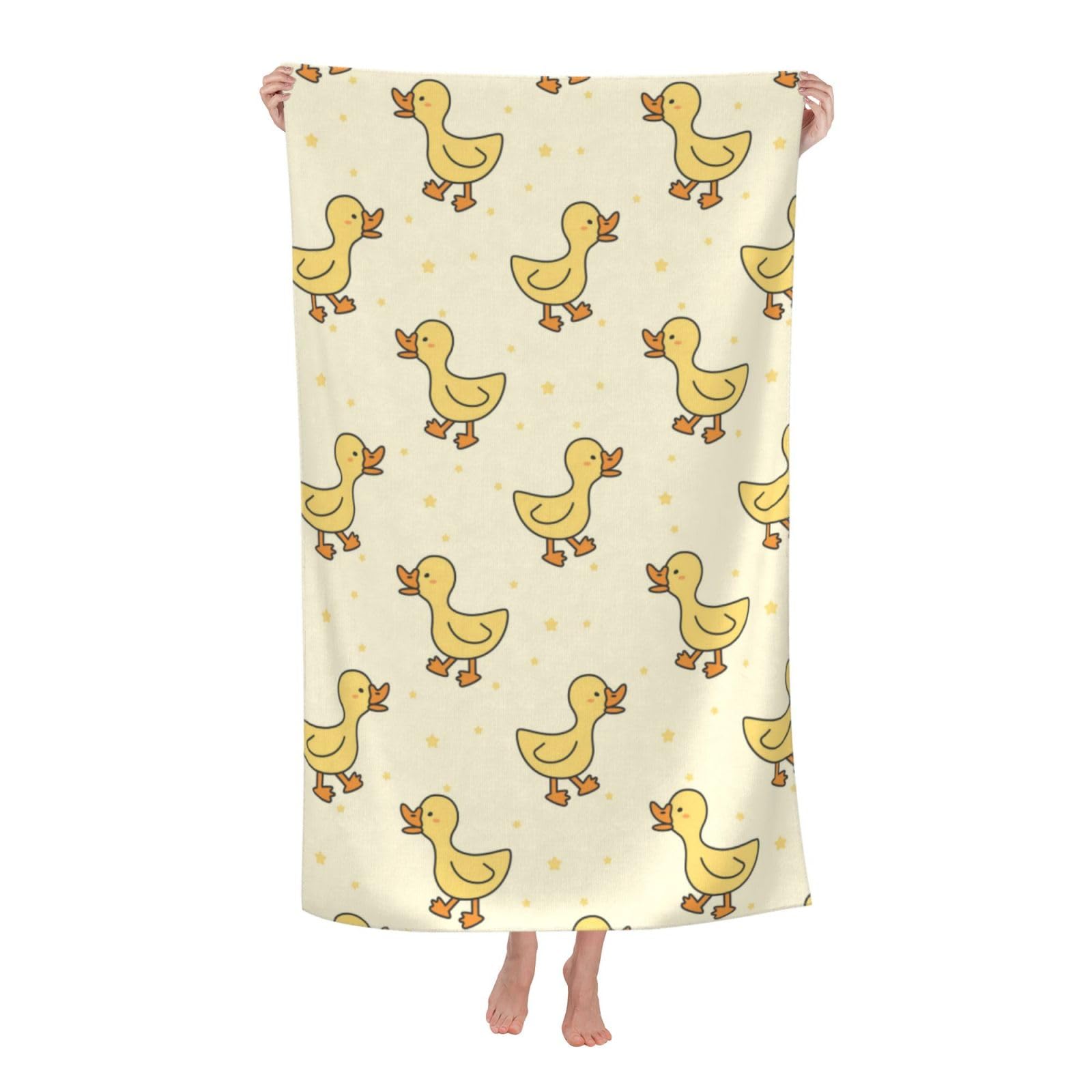 LSRCPD Beach Towel Cute Duck Microfiber Beach Towels Blanket Oversized Tropical Big Extra Large XL Pool Towels Quick Dry Sandproof for Women Girls Kids