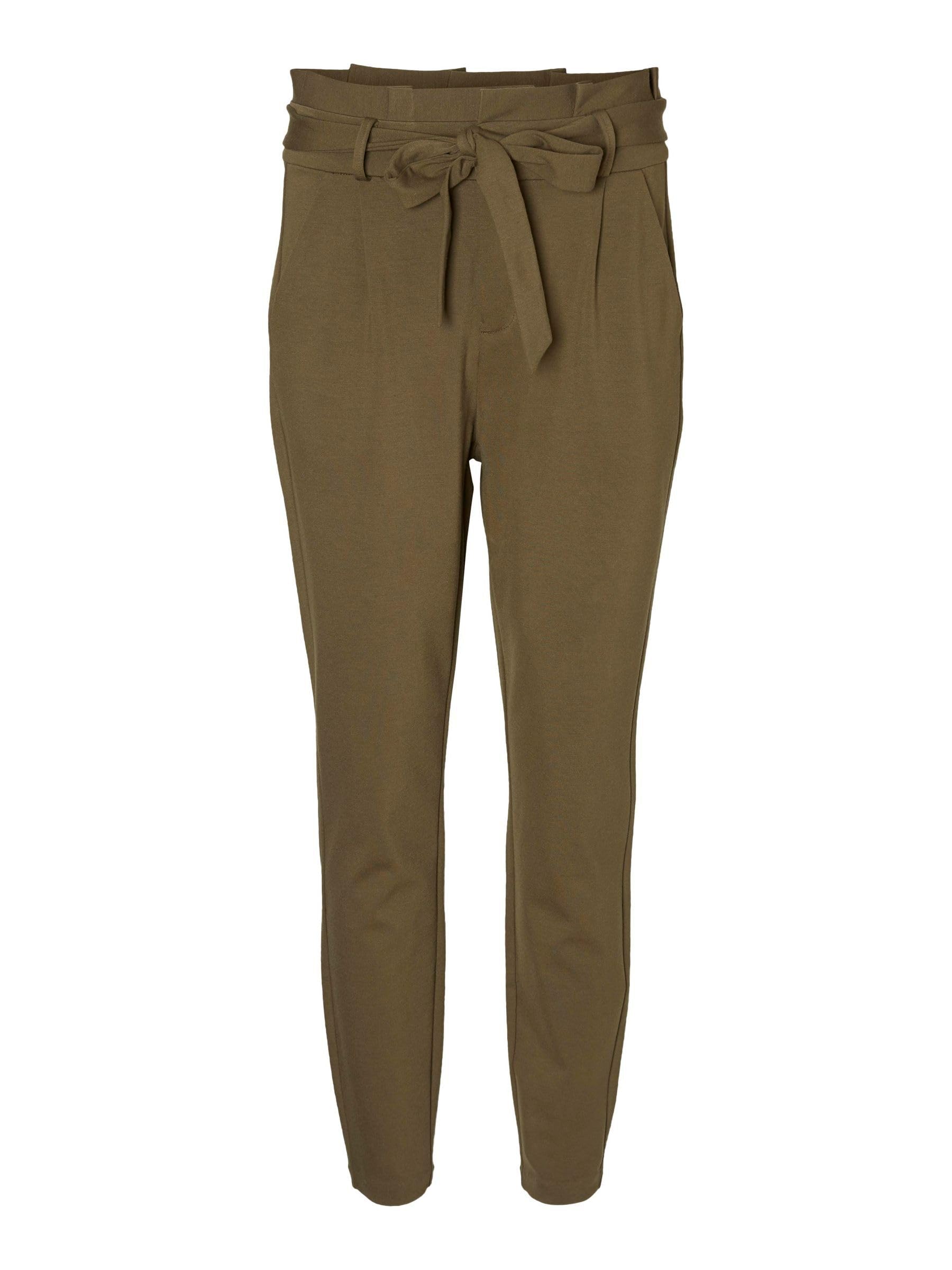 VERO MODA NOS Damen VMEVA HR Loose Paperbag Pant NOOS KI Hose, per Pack Grün (Ivy Green Ivy Green), W/L30(Herstellergröße: L)