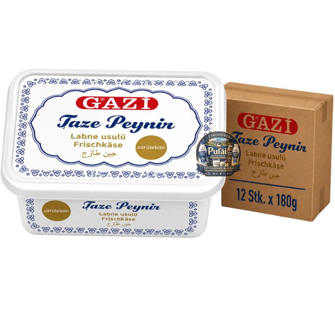 PUFAI Bundle – Frischkäse nach Labne-Art – Cremiger Frischkäse für Brot & orientalische Küche, 180g, 12 Stück
