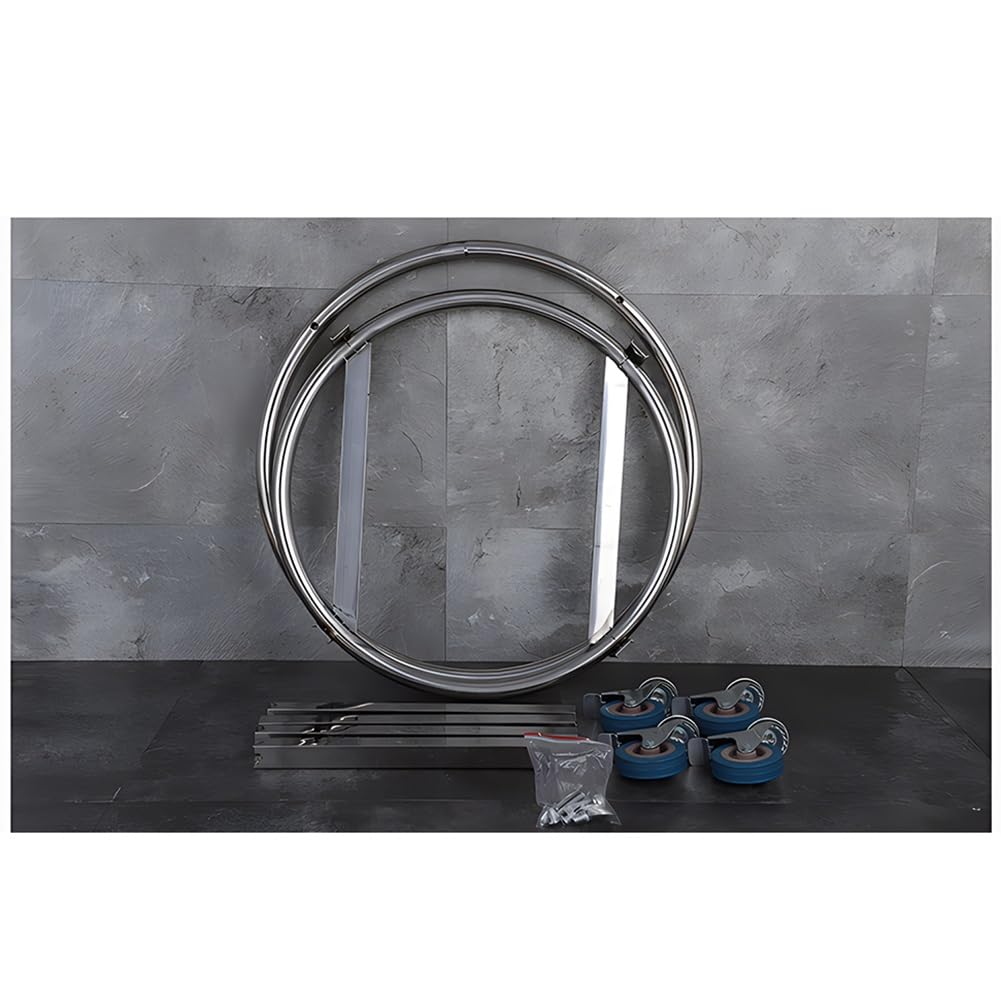 Carrello portavaso in acciaio inox resistente, con 4 ruote, ideale per mense e ristoranti (40 x 51 cm)