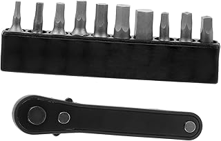 Uonlytech 11Pcs Chave De Chave De Giratória Multi-Ferramenta Porca Chave De Rotador Catraca Chaves De Catraca Bidirecionais Chave De Hexagonal Bit Para Girar Broca