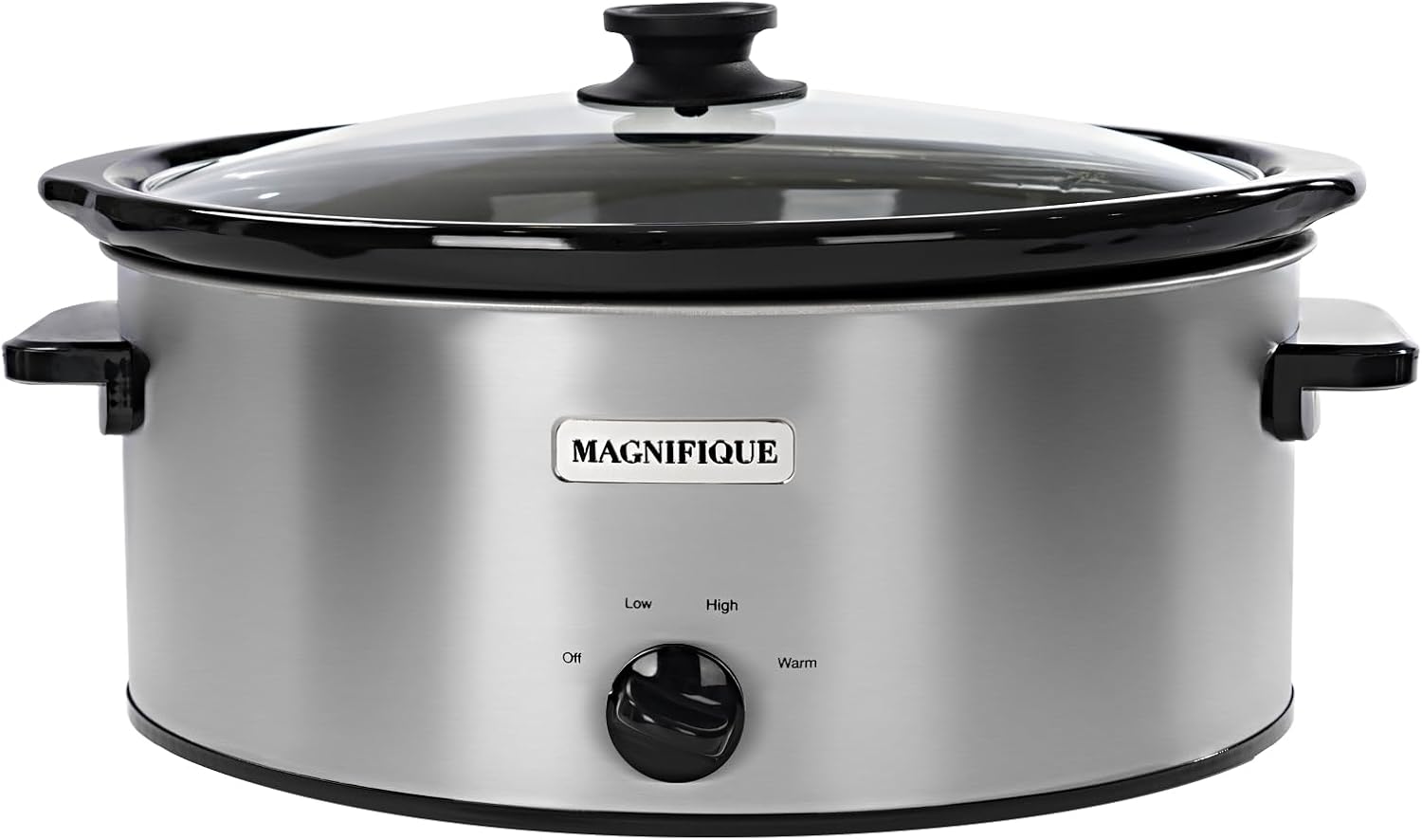 HOMECOOKIN 7 Quart Slow Cooker Oval Manual Pot Food Warmer with 3 Cooking Settings, Stainless Steel HOMECOOKIN 7 Quart Slow Cooker Oval Manual Pot Food Warmer with 3 Cooking Settings, Stainless Steel