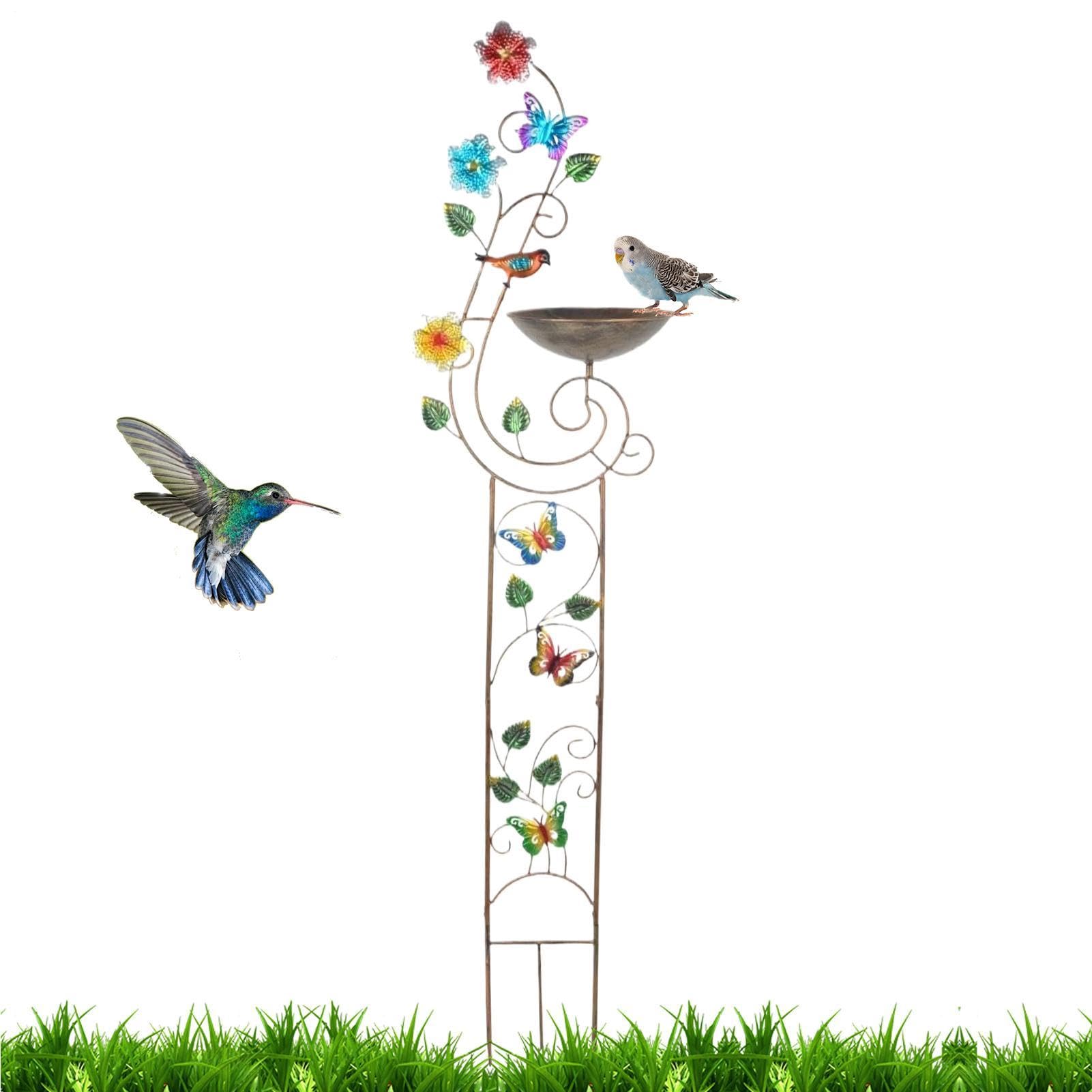 Baño De Agua para Pájaros De Jardín Bebedero De Agua Decorativo | Cuenco Baño Pájaros Para Jardín, Patio, Terraza, Jardín Trasero Y Patio Interior
