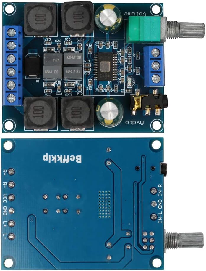 2Pcs Digital Amplifier Board,TPA3116D2 Dual Channel Audio Stereo AMP High Power Digital Subwoofer Power Amplifier Board 2x50W 5V 12V 24V for Store Solicitation Home Theater Square DIY Speakers