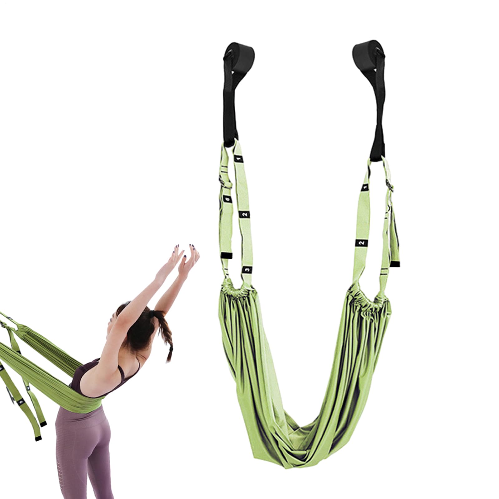 Puerta de correa de estiramiento de pierna, columpio de reversión de yoga - Correa de estiramiento de piernas para grandes desviaciones - Columpio de hamaca de Yoga aéreo, equipo de entrenamiento