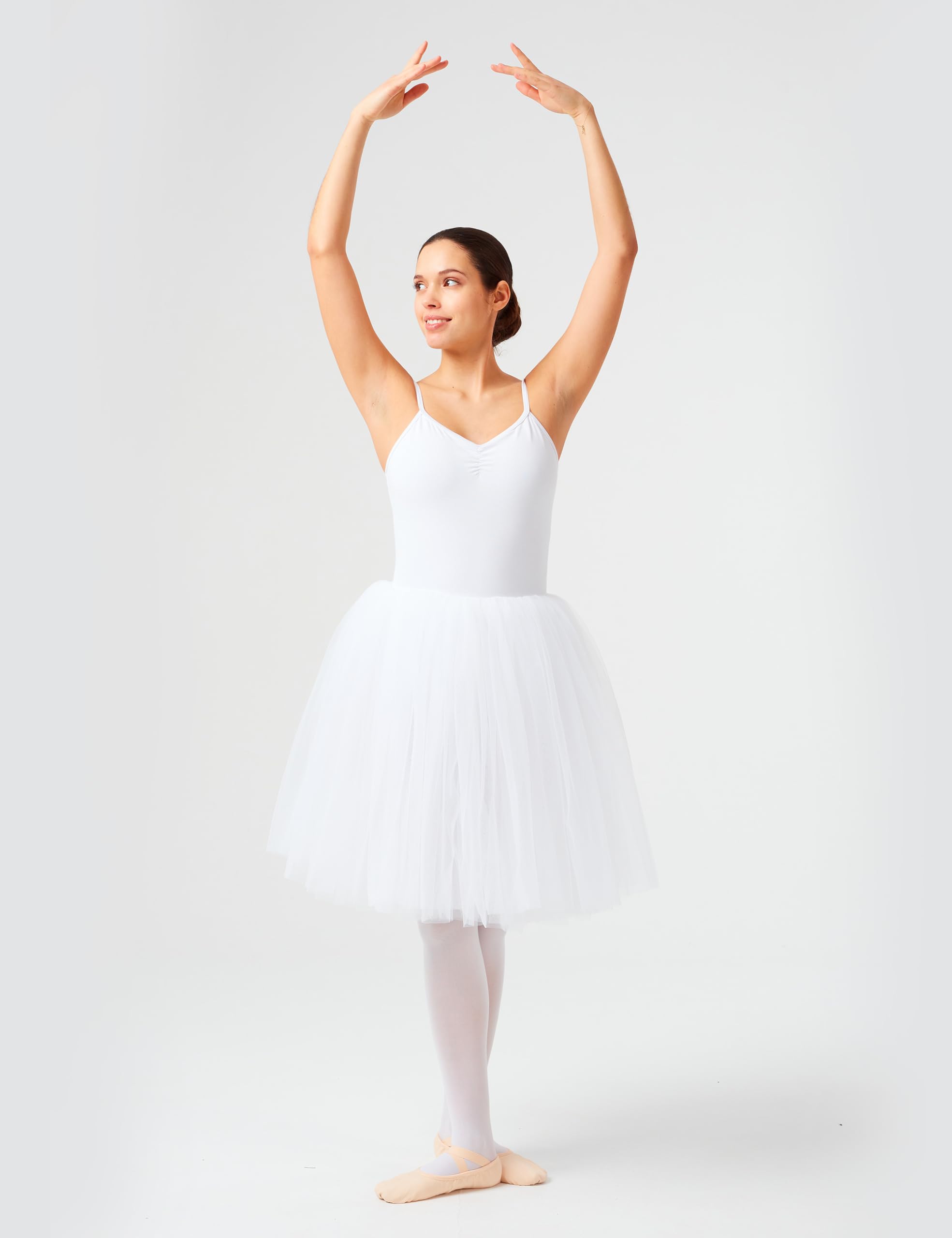 tanzmuster Ballett Tutu Mädchen - Karla - Baumwolle - Gr. 92-170 - Ballett Trikot mit Tüllrock - Ballettkleid - Ballettkleidung für Kinder