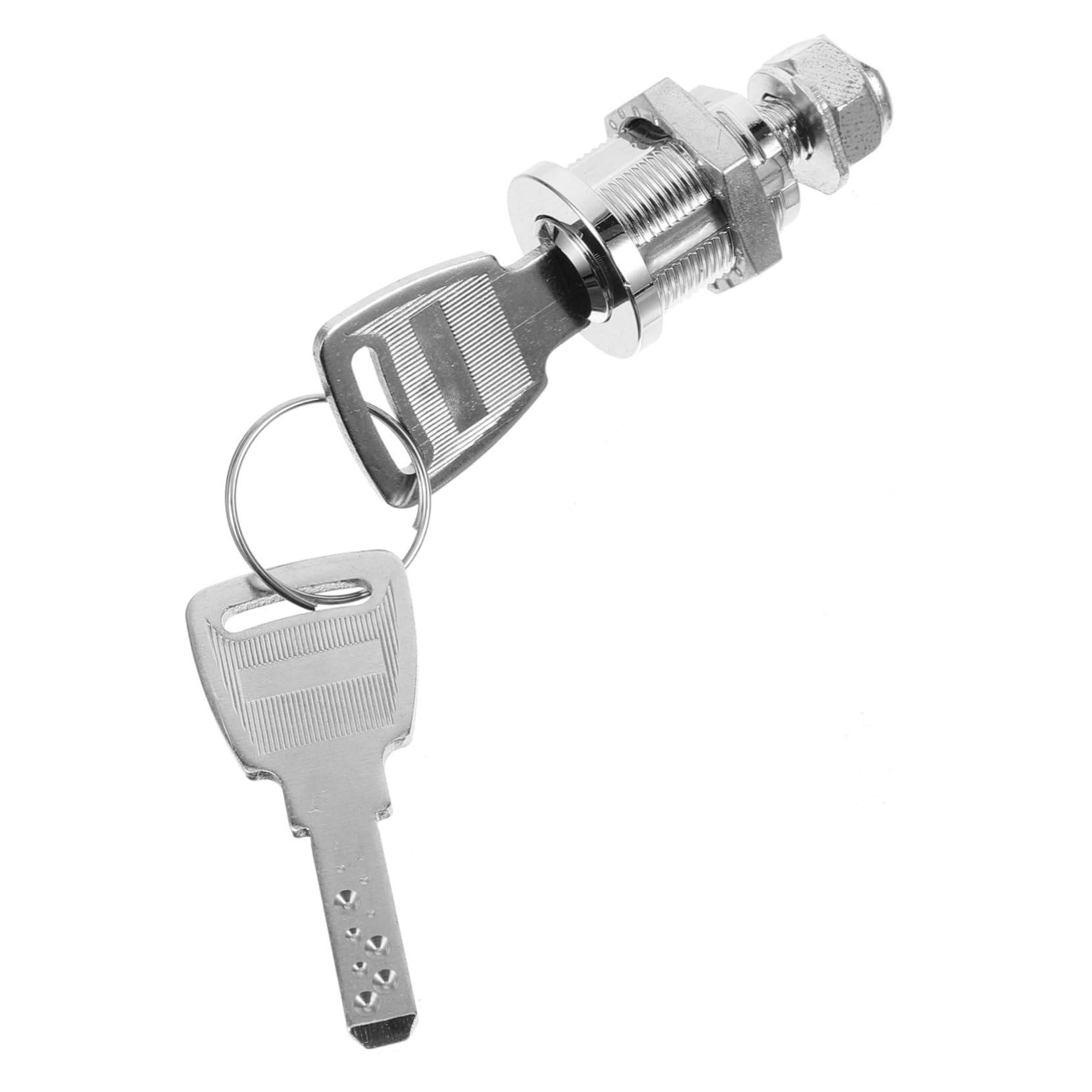 NUOBESTY 4 Pezzi Cerradura Sicurezza per Armadi Acciaio Inossidabile con Chiavi Serratura per Scaffali e Contenitori Protezione Aggiuntiva per Documenti e Oggetti