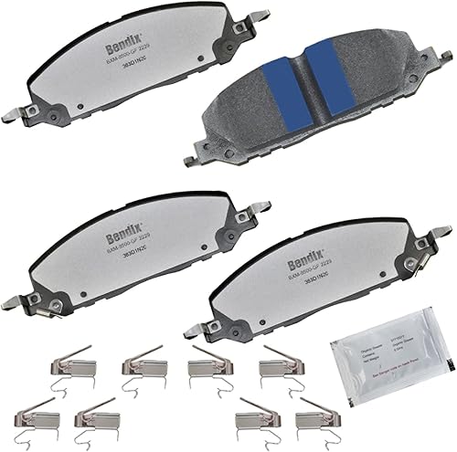 Miniatura 60 de Bendix Fleet Metlok MKD1770FM Pastillas de freno delanteras semimetálicas para Ford Expedition 2017-2010, F-150 2017-2010, Lobo 2020-2009, Lincoln
