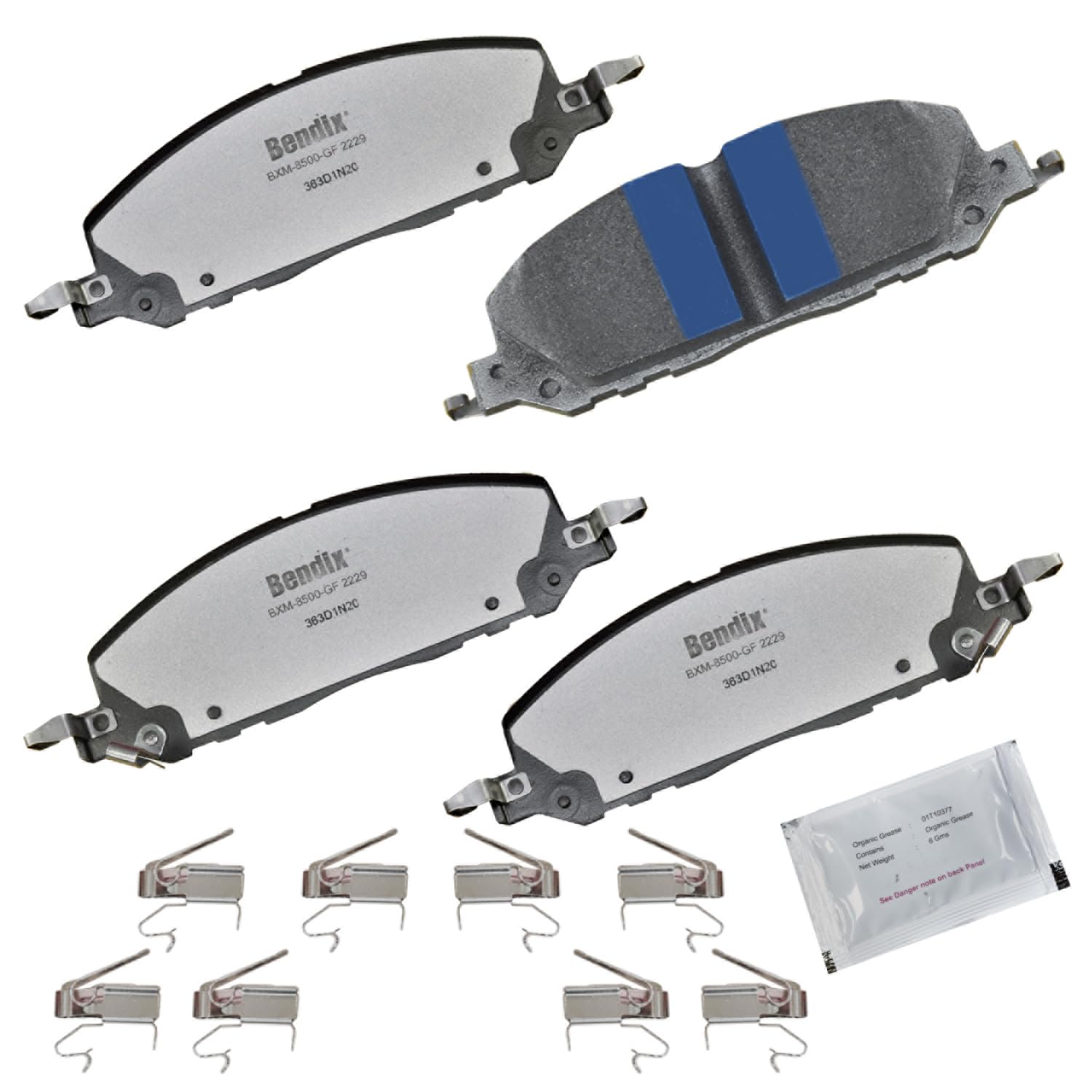 Bendix Fleet Metlok PBD2229 Semi-Metallic Front Brake Pads for Ford Explorer 2024-2020, Police Interceptor Utility 2024-2020, Lincoln Aviator 2023-2020