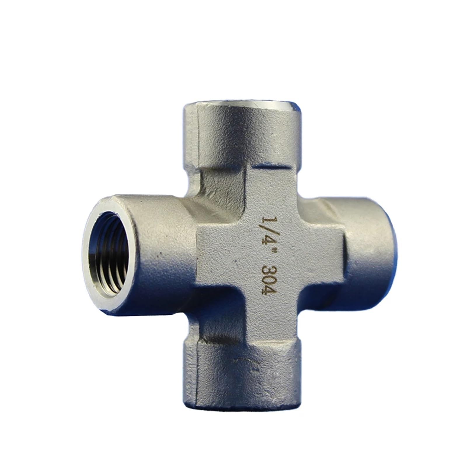 Stainless Steel High Pressure Forged 4-Way Nipple Fitting 320Bar 1/4" 1/2" Female Thread Cross Equal Diameter Adapter Fitting(1/2")