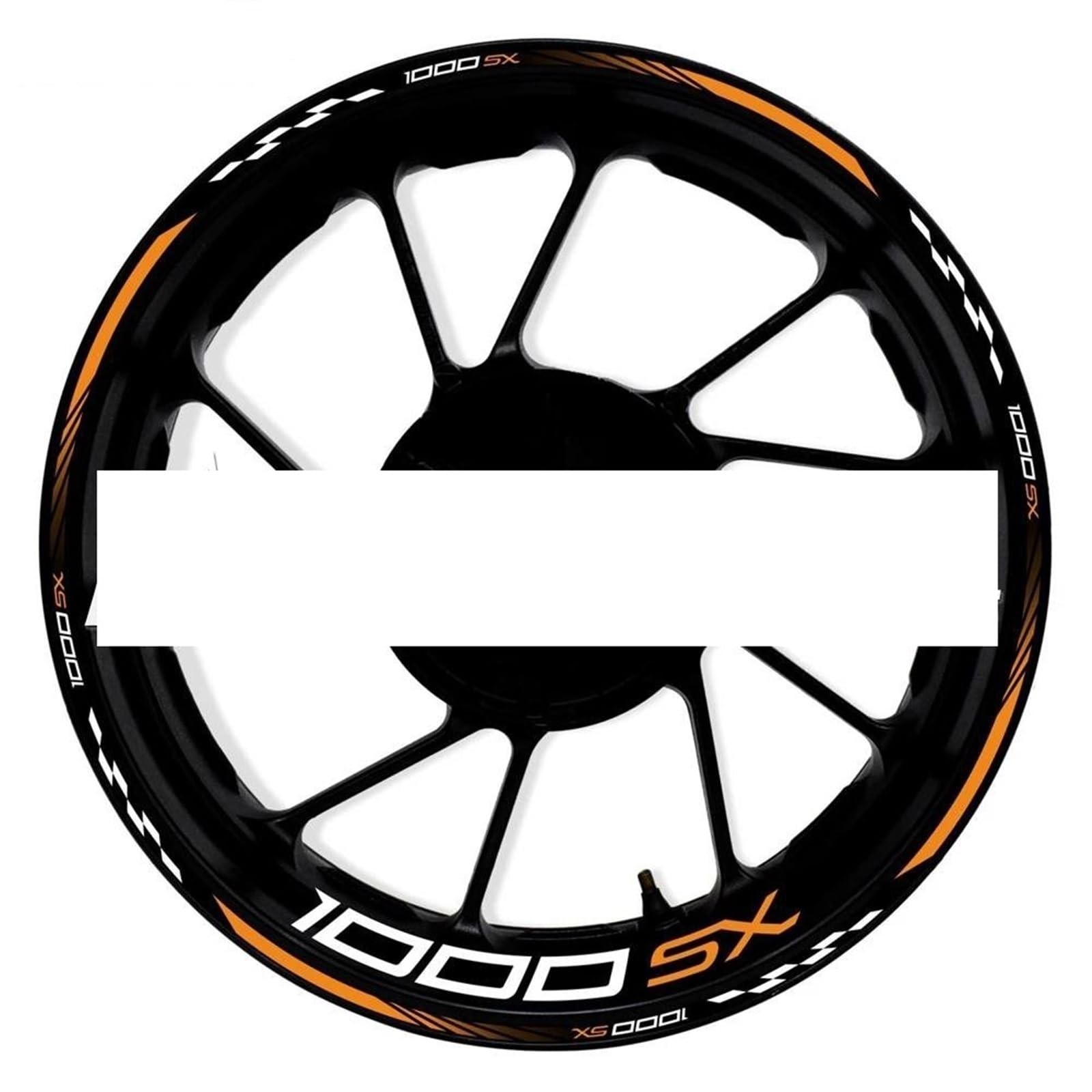 Motorcycle Wheel Sticker Rim Decal Hub Stripe Tape for Kawasaki Z1000SX Z-1000SX Decorative(Color7)