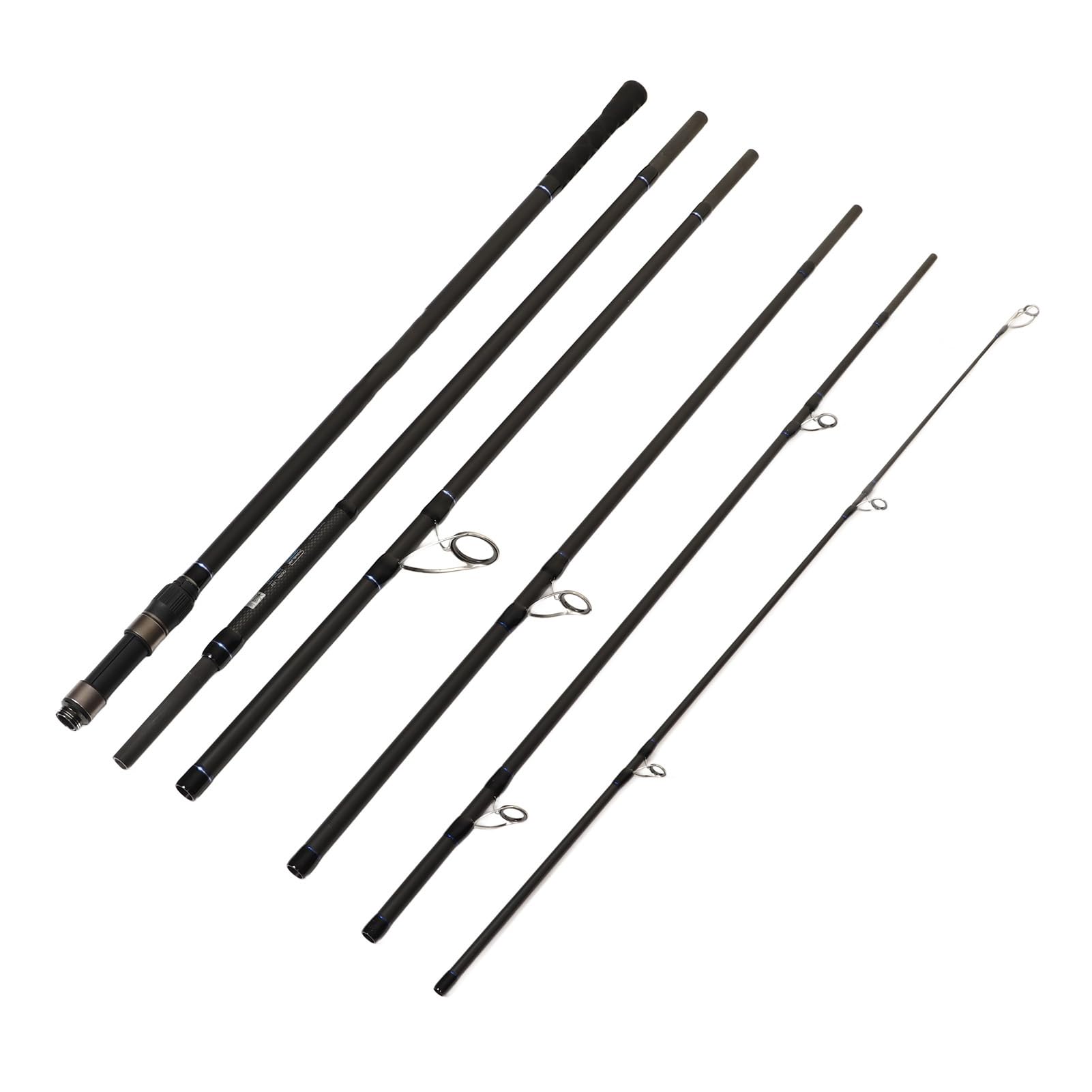 Pongnas Cannes à Pêche Portables en Carbone Multi-Sections pour Voyage, Poteau de Lancer de Carpe Léger pour la Pêche en Mer et en Rivière 4.2m